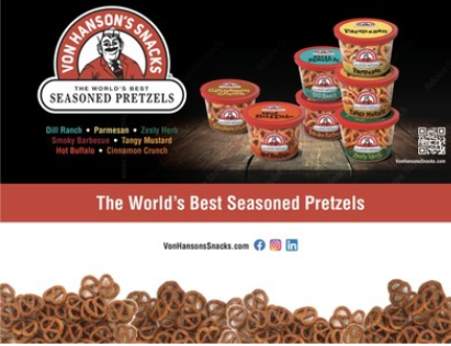 Von Hanson's Snacks扩大生产能力通过食品零售投资增长