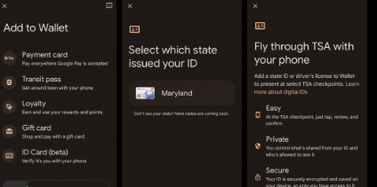 谷歌在马里兰州的Android钱包中发现了州身份证的Beta测试