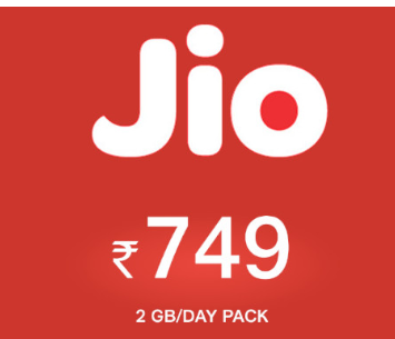 Jio推出了新的2GB每天数据计划749卢比