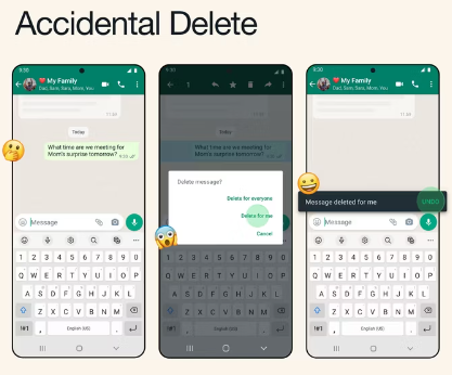 WhatsApp现在可让您取消删除意外删除的消息
