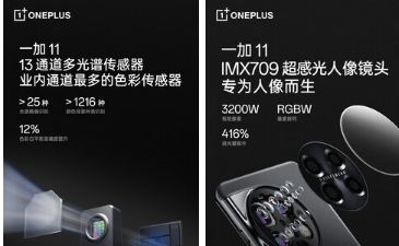 OnePlus11智能手机后置摄像头规格在即将发布前公布