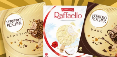 费列罗金莎和拉斐尔推出首个冰淇淋系列