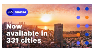 Jio 5G在另外27个城市推出现在已覆盖331个城市