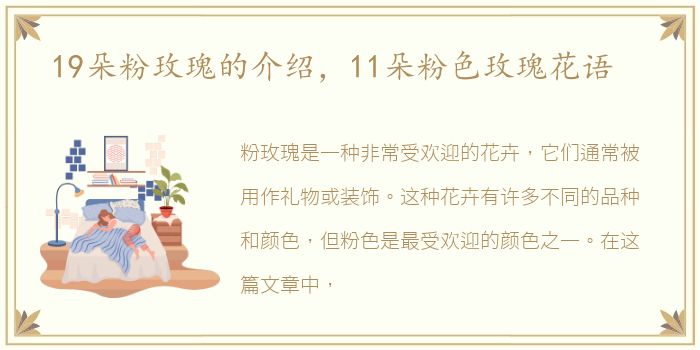 19朵粉玫瑰的介绍，11朵粉色玫瑰花语