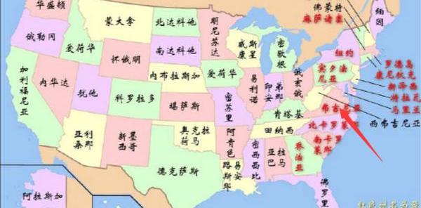 弗基尼亚州在美国什么位置？ 弗吉尼亚州是哪里