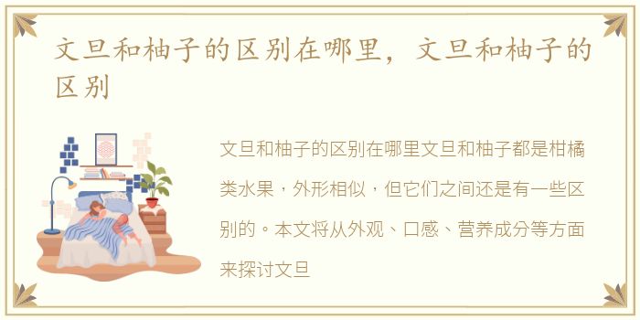 文旦和柚子的区别在哪里，文旦和柚子的区别