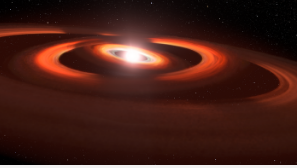 哈勃跟踪围绕行星形成盘的皮影戏