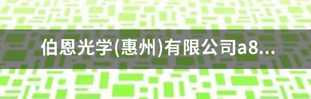 惠州伯恩扫光部是做什么的？ 伯恩光学惠州有限公司是做什么的