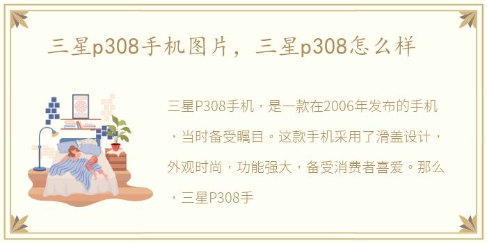 三星p308手机图片，三星p308怎么样