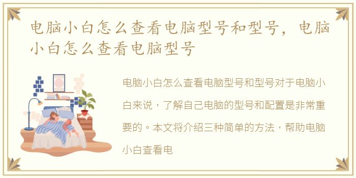 电脑小白怎么查看电脑型号和型号，电脑小白怎么查看电脑型号