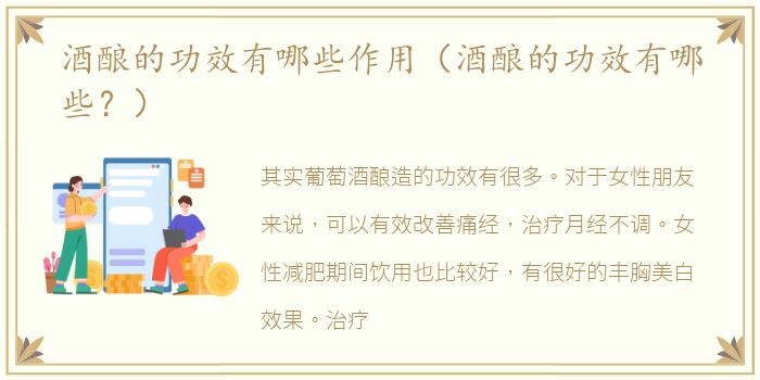 酒酿的功效有哪些作用（酒酿的功效有哪些？）