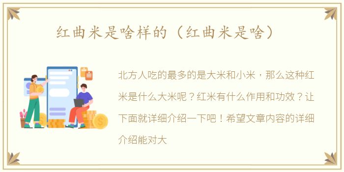 红曲米是啥样的（红曲米是啥）