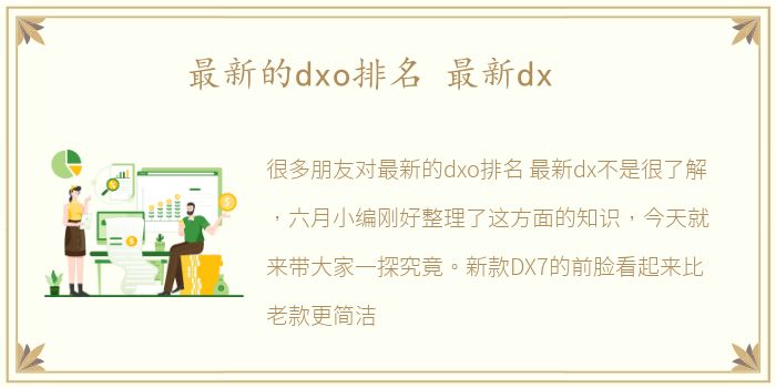 最新的dxo排名 最新dx
