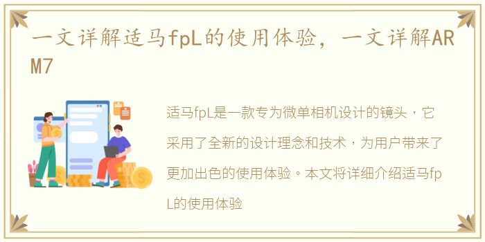 一文详解适马fpL的使用体验，一文详解ARM7