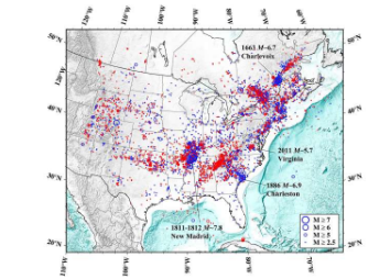 今天的一些地震可能是1800年代地震的余震