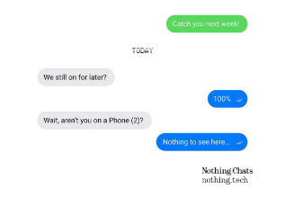 Nothing Chats有助于使用苹果iMessage进行消息传递