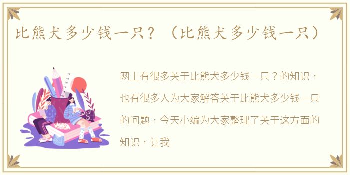 比熊犬多少钱一只？（比熊犬多少钱一只）