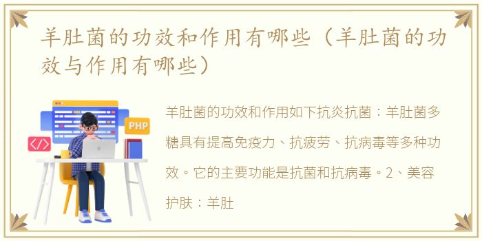 羊肚菌的功效和作用有哪些（羊肚菌的功效与作用有哪些）