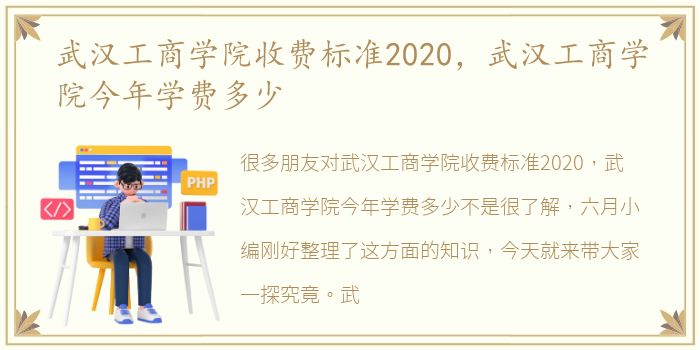 武汉工商学院收费标准2020，武汉工商学院今年学费多少