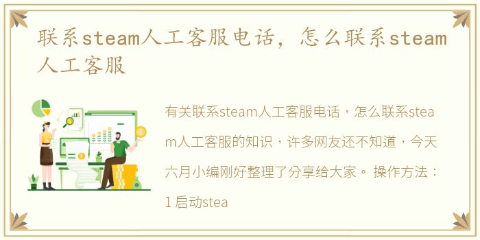 联系steam人工客服电话，怎么联系steam人工客服
