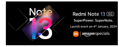 Redmi Note 13 5G系列将于1月4日推出