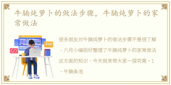 牛腩炖萝卜的做法步骤，牛腩炖萝卜的家常做法