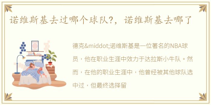 诺维斯基去过哪个球队?，诺维斯基去哪了