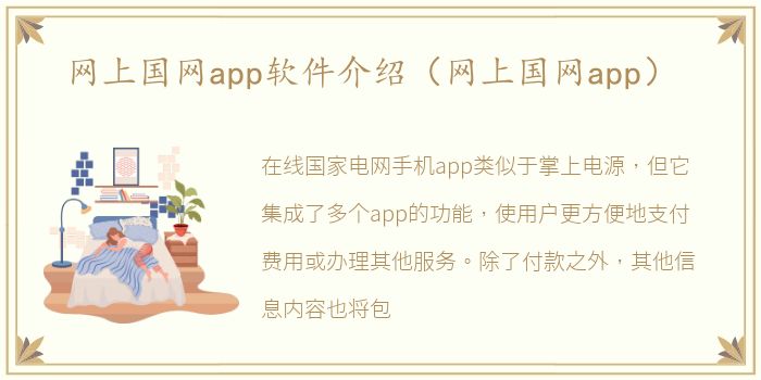 网上国网app软件介绍（网上国网app）