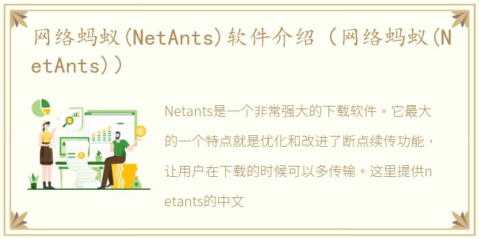 网络蚂蚁(NetAnts)软件介绍（网络蚂蚁(NetAnts)）