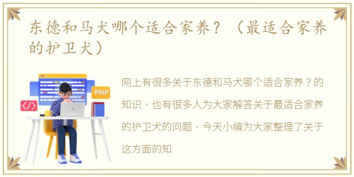 东德和马犬哪个适合家养？（最适合家养的护卫犬）