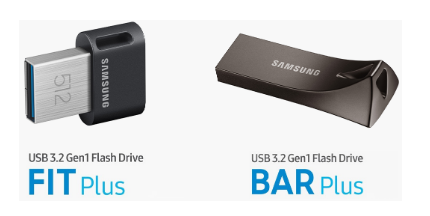 三星推出512GB容量BAR Plus和FIT Plus USB 3.2 Gen1 USB闪存盘