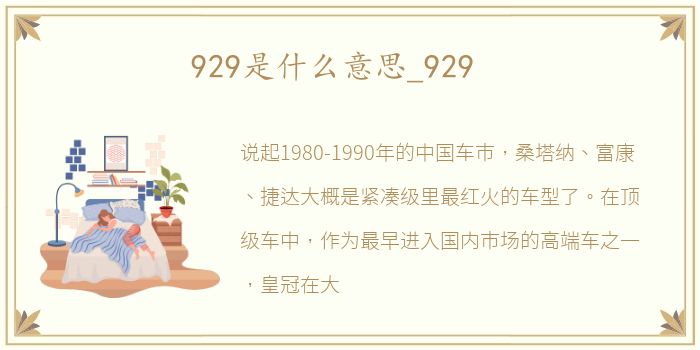 929是什么意思_929
