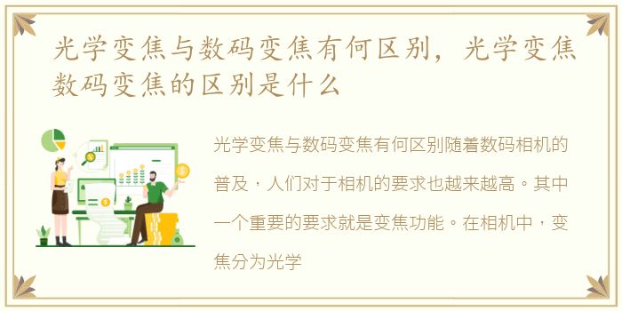 光学变焦与数码变焦有何区别，光学变焦数码变焦的区别是什么