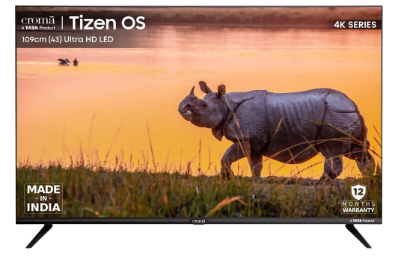Croma Tizen OS 43英寸50英寸和55英寸4K智能电视推出